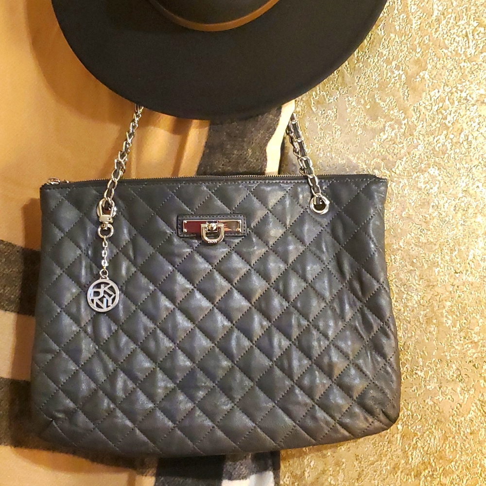DNKY Donna Karen Quilted Leather Bag